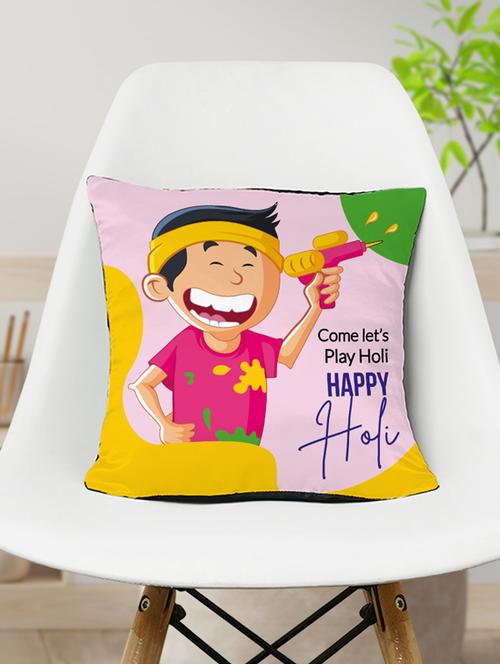 crazy corner printed happy holi cushion - 19484319 - Very Small Image - 1