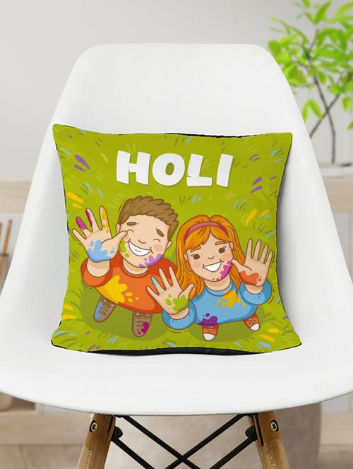 crazy corner printed happy holi cushion - 19484327 - Very Small Image - 1