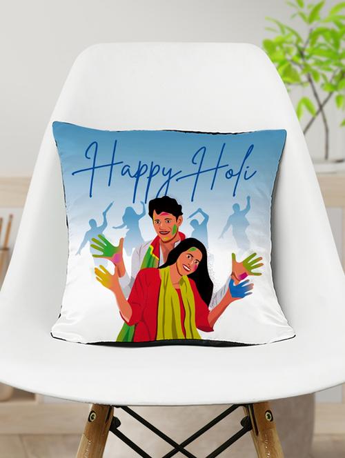 crazy corner printed happy holi cushion - 19484333 - Very Small Image - 1