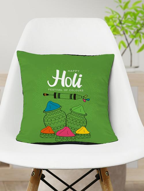 crazy corner printed happy holi cushion - 19484337 - Very Small Image - 1