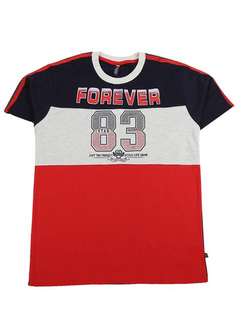 multi colored printed round neck t-shirt - 19484612 - Very Small Image - 1