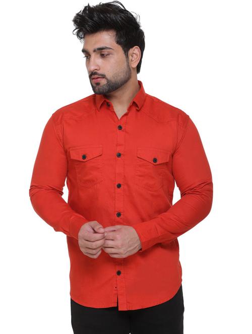 mens solid casual shirt - 19485300 - Very Small Image - 1