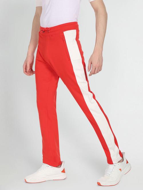 color block cotton full length track pant - 19485395 - Very Small Image - 1