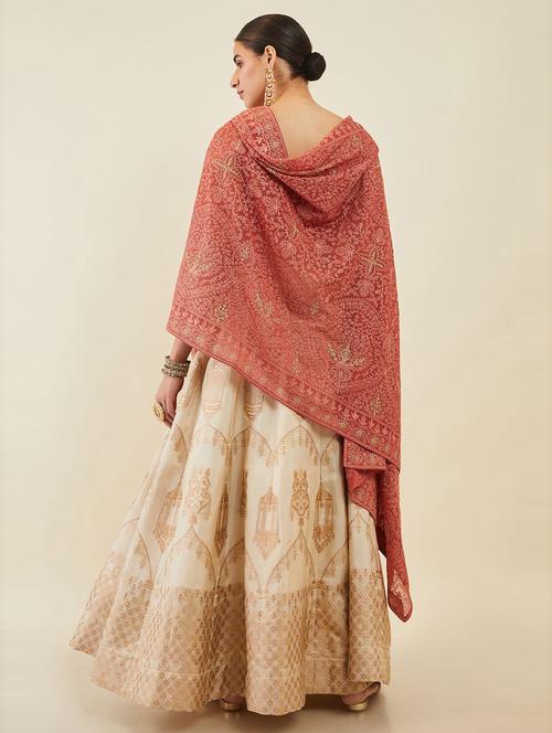 self design embroidered saree - 19485590 - Very Small Image - 1