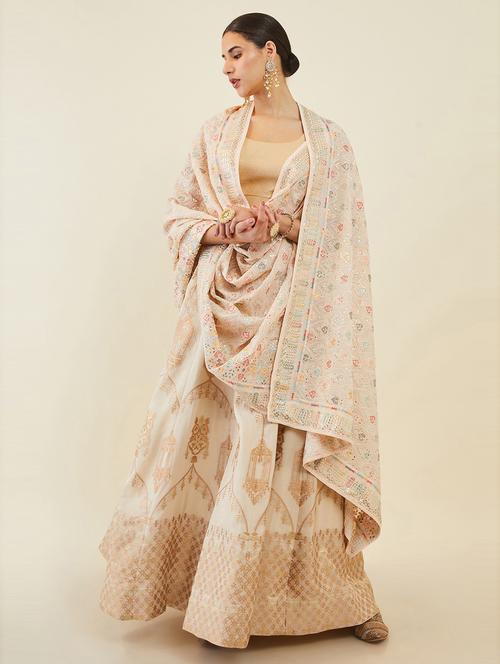 self design embroidered dupatta - 19485593 - Very Small Image - 1