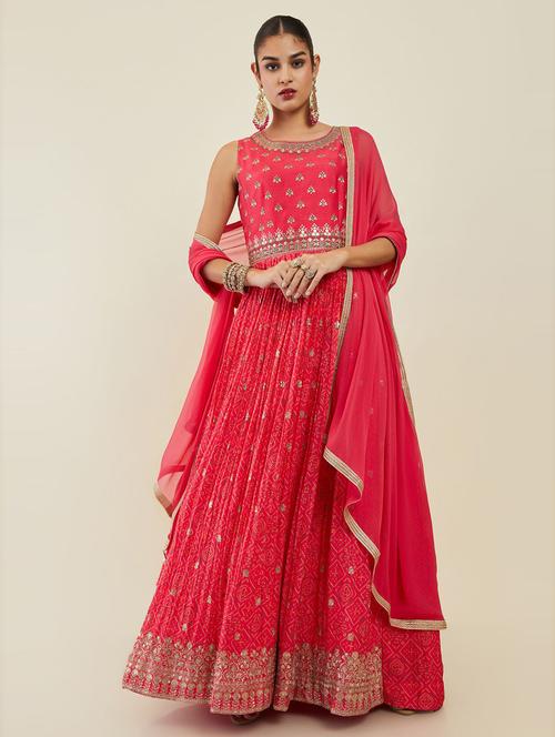pink self design fusion set - 19485616 - Very Small Image - 1