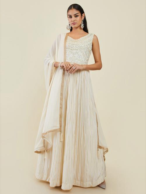 women mirror work kurta with dupatta - 19485627 - Very Small Image - 1