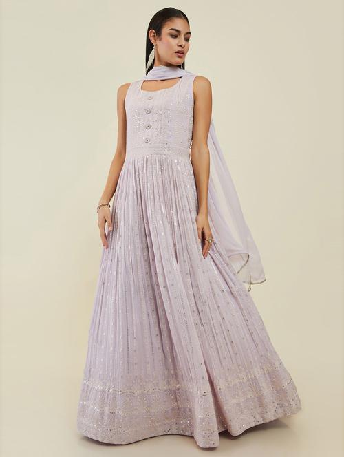 purple self design fusion set - 19485629 - Very Small Image - 1