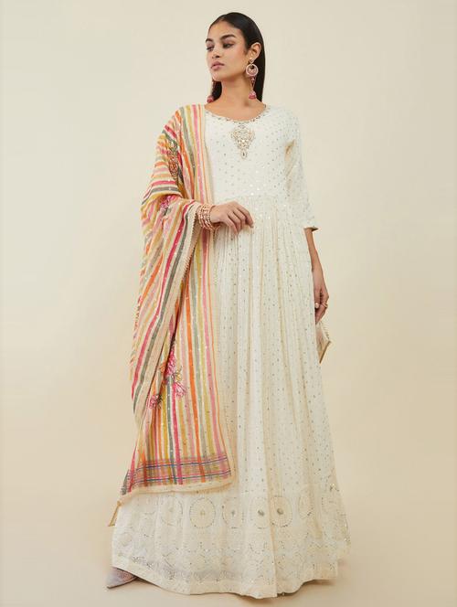 women sequined kurta with dupatta - 19485631 - Very Small Image - 1