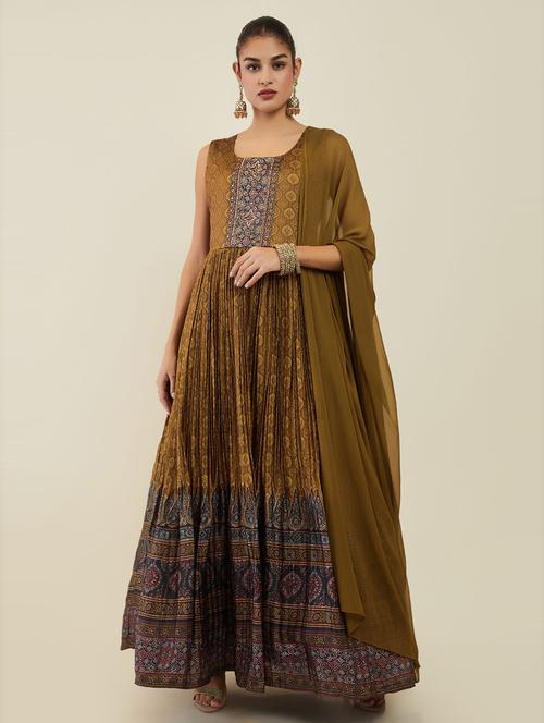 women printed kurta dupatta set - 19485649 - Very Small Image - 1