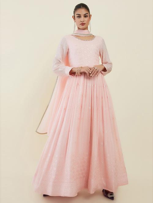 pink self design fusion set - 19485653 - Very Small Image - 1