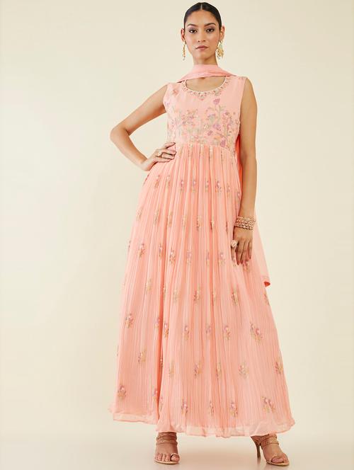 women embroidered kurta with dupatta - 19485678 - Very Small Image - 1