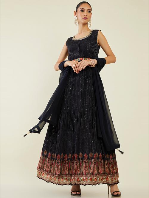 women sequined kurta with dupatta - 19485682 - Very Small Image - 1