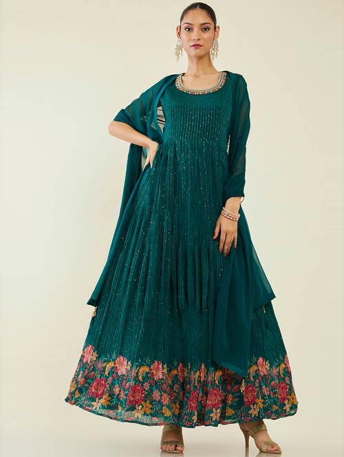 women sequined kurta with dupatta - 19485683 - Very Small Image - 1