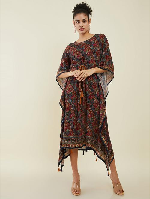 printed cotton kaftan - 19485718 - Very Small Image - 1