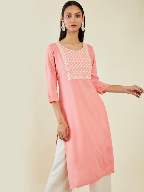 women's straight kurta - 19485787 - Very Small Image - 1