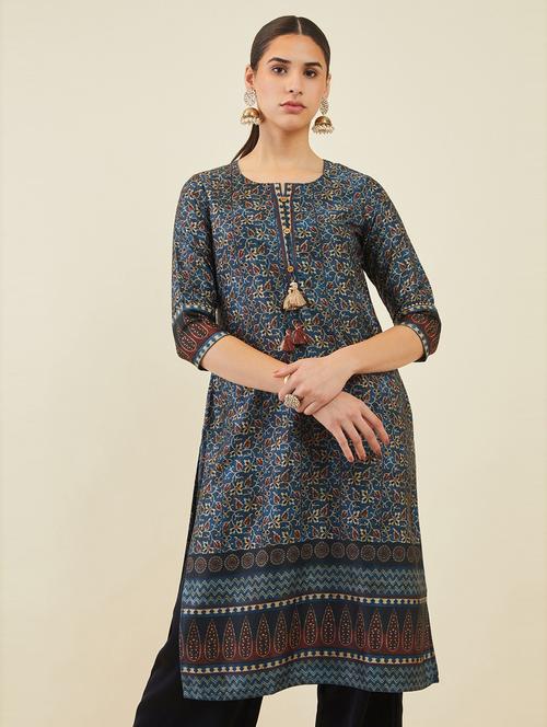 women's straight kurta - 19485881 - Very Small Image - 1