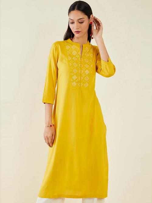 women's straight kurta - 19485904 - Very Small Image - 1