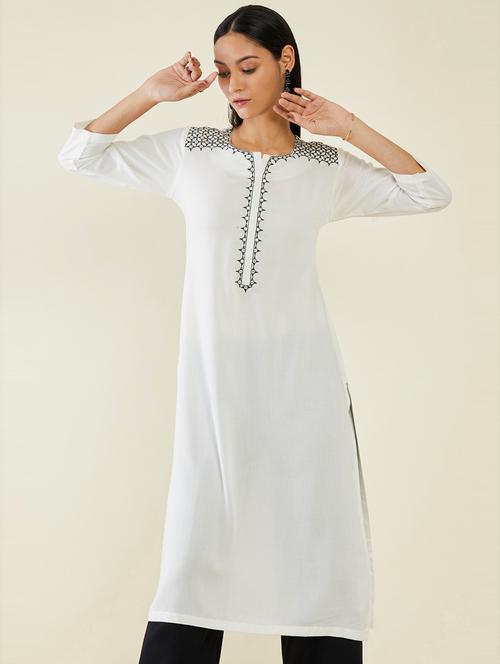 women's straight kurta - 19485912 - Very Small Image - 1