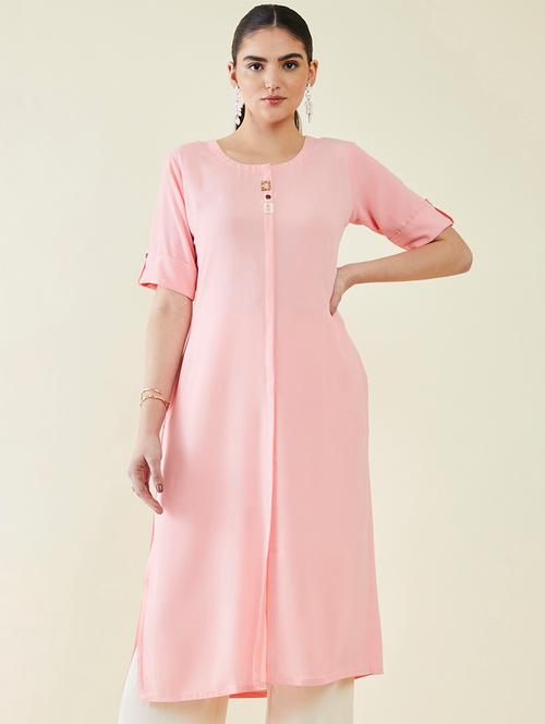 women's straight kurta - 19485930 - Very Small Image - 1