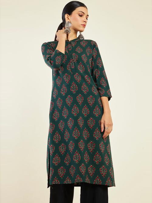 women's straight kurta - 19485956 - Very Small Image - 1