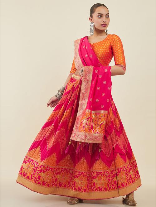 printed stitched lehenga choli - 19486072 - Very Small Image - 1