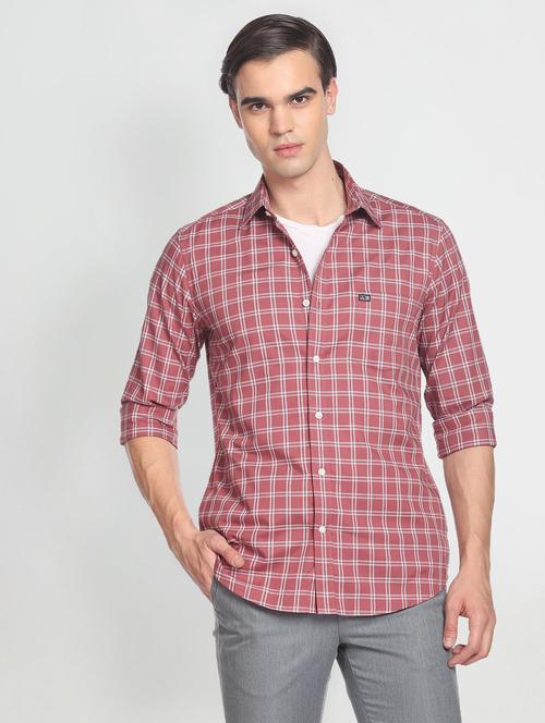 red cotton casual shirt - 19486355 - Very Small Image - 1