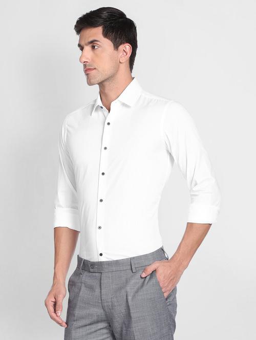 white cotton casual shirt - 19486474 - Very Small Image - 1