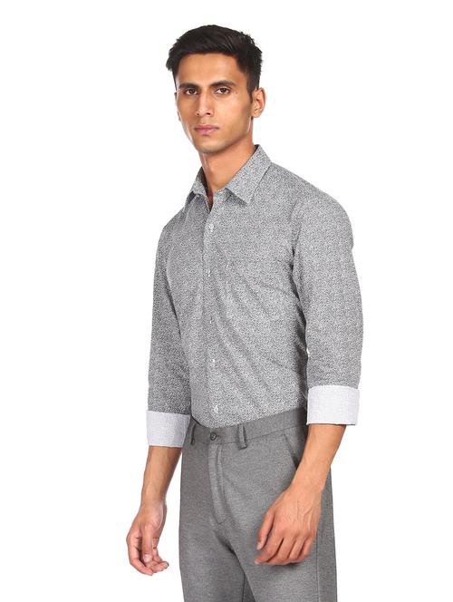 grey cotton casual shirt - 19486533 - Very Small Image - 1