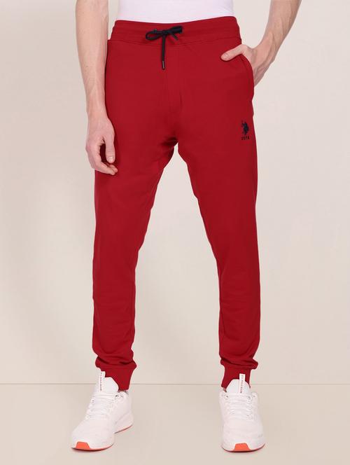 red cotton joggers - 19486780 - Very Small Image - 1
