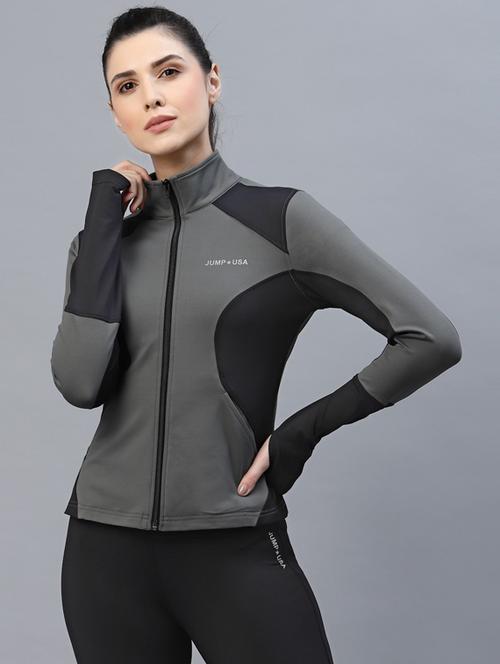 women high neck casual jacket - 19486942 - Very Small Image - 1