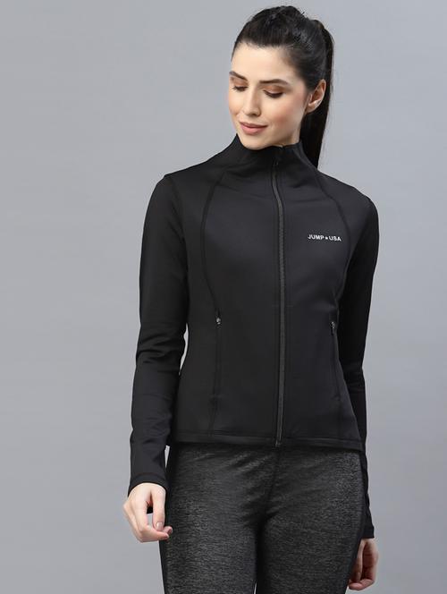 women high neck casual jacket - 19486946 - Very Small Image - 1
