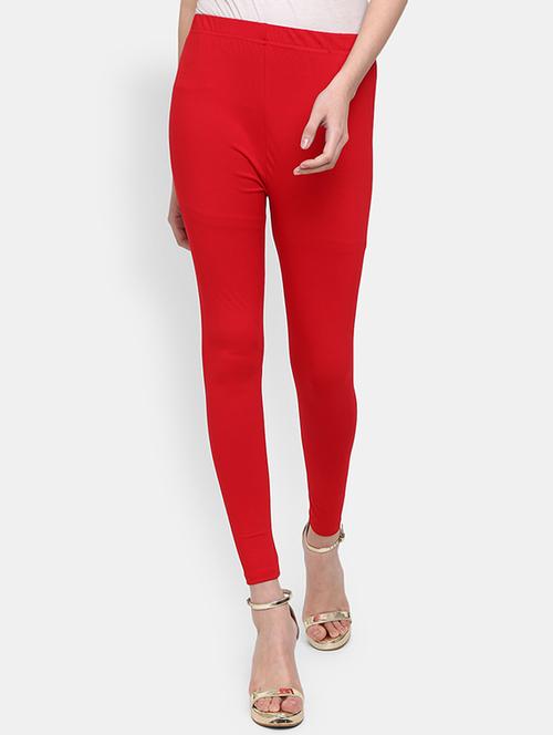 red solid full length legging - 19487666 - Very Small Image - 1