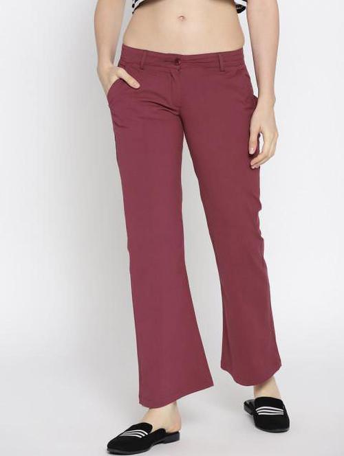 solids cotton blend chinos trousers - 19488631 - Very Small Image - 1