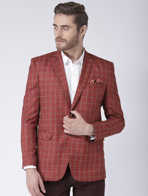 red check polyester formal blazer - 19488690 - Very Small Image - 1