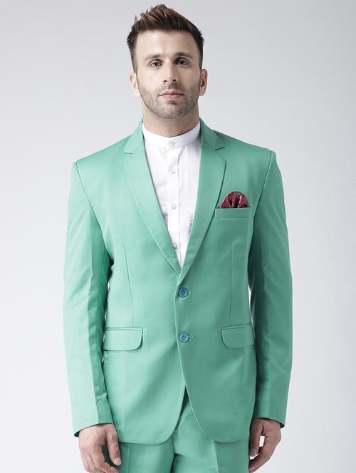 green solid formal blazer - 19488717 - Very Small Image - 1