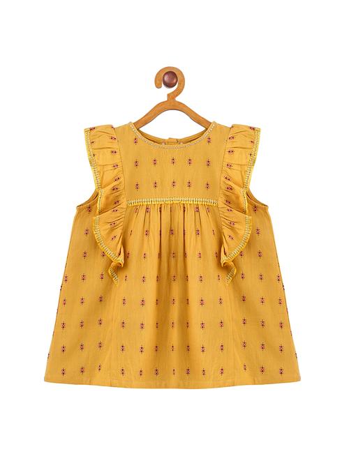 yellow printed cotton regular top - 19488935 - Very Small Image - 1