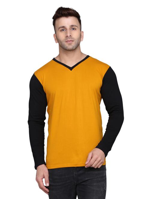 v-neck color block regular t-shirt - 19489205 - Very Small Image - 1