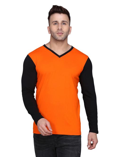 v-neck color block regular t-shirt - 19489208 - Very Small Image - 1