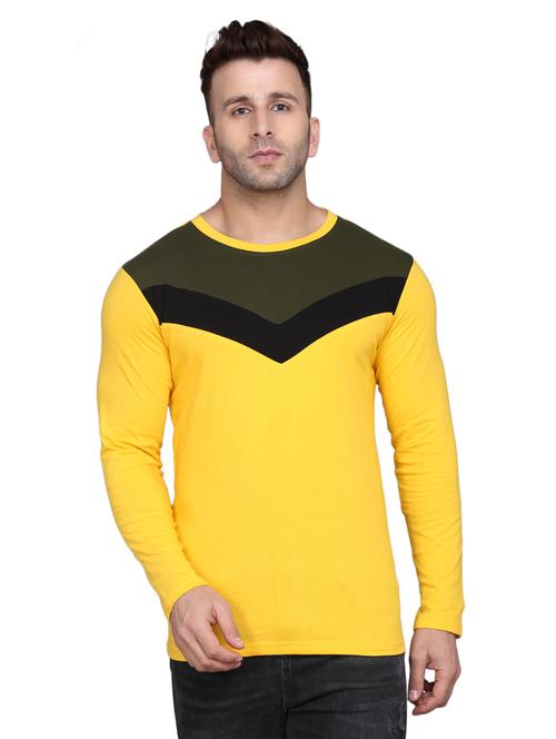 round neck color block regular t-shirt - 19489212 - Very Small Image - 1