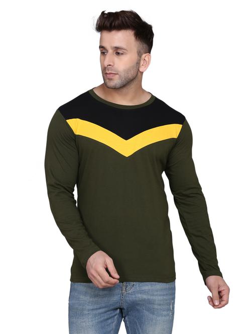 round neck color block regular t-shirt - 19489214 - Very Small Image - 1