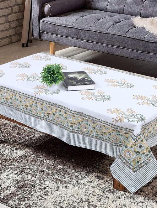 texstylers cotton 4 seater 40 x 60 inch rectangular jaipuri center table cloth - 19489708 - Very Small Image - 1