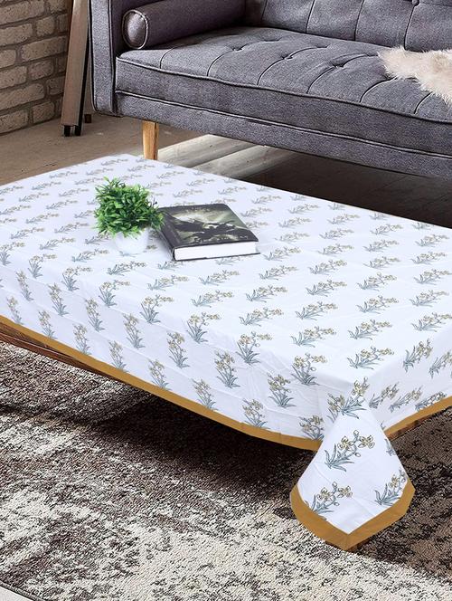 texstylers cotton 4 seater 40 x 60 inch rectangular jaipuri center table cloth - 19489710 - Very Small Image - 1