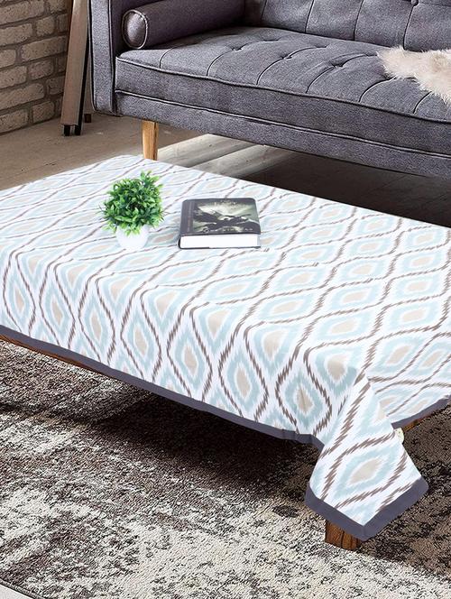texstylers cotton 4 seater 40 x 60 inch rectangular jaipuri center table cloth - 19489734 - Very Small Image - 1