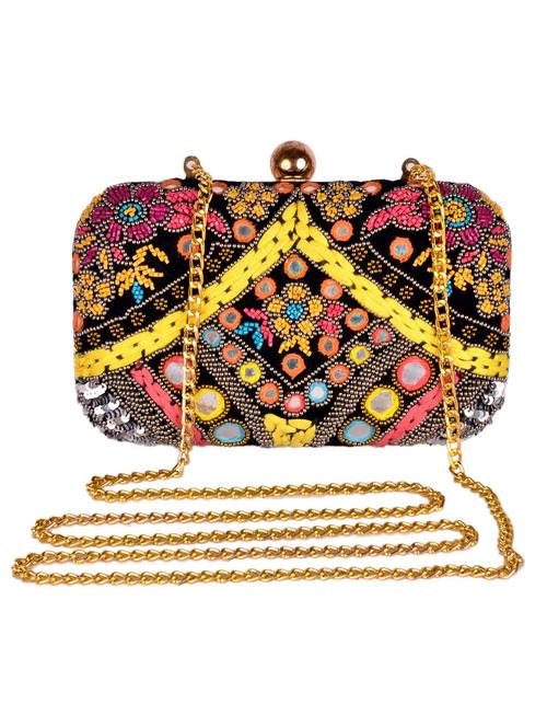 embellished box clutch with detachable strap - 19489801 - Very Small Image - 1