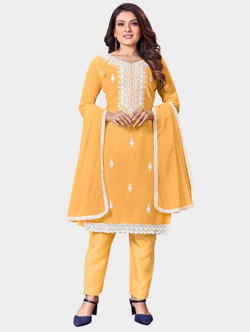 embroidered unstitched suit set - 19490526 - Very Small Image - 1