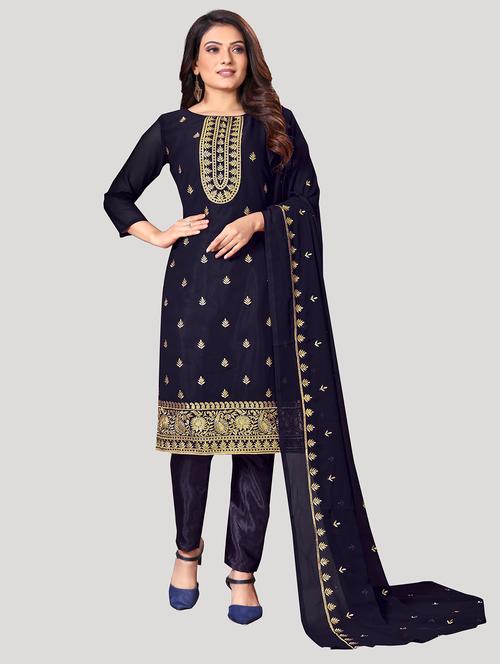 embroidered unstitched suit set - 19490532 - Very Small Image - 1