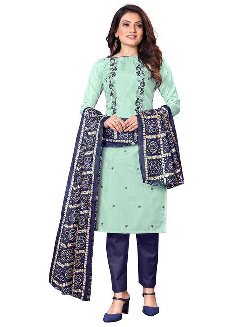 embroidered unstitched suit set - 19490544 - Very Small Image - 1