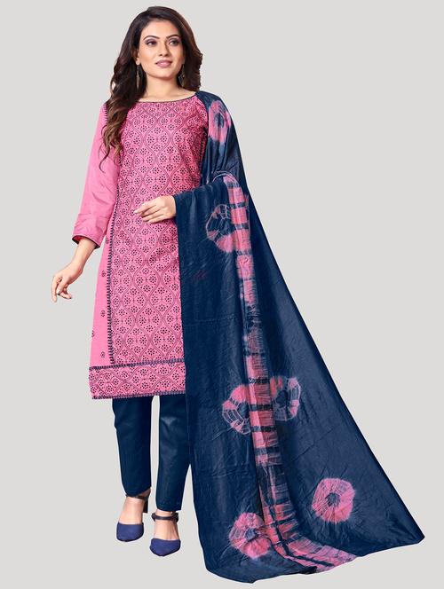 embroidered unstitched suit set - 19490550 - Very Small Image - 1