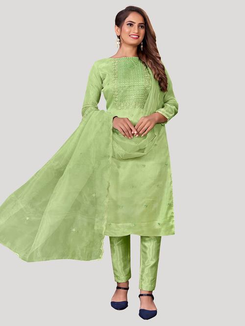 embroidered unstitched suit set - 19490561 - Very Small Image - 1